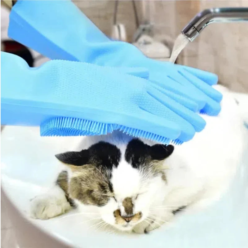 Silicone Cat Bathing Glove