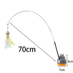 Cat Feather Fishing Toy (Steel Wire Pole)