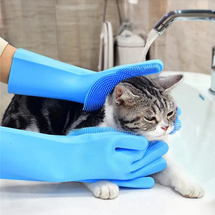 Silicone Cat Bathing Glove
