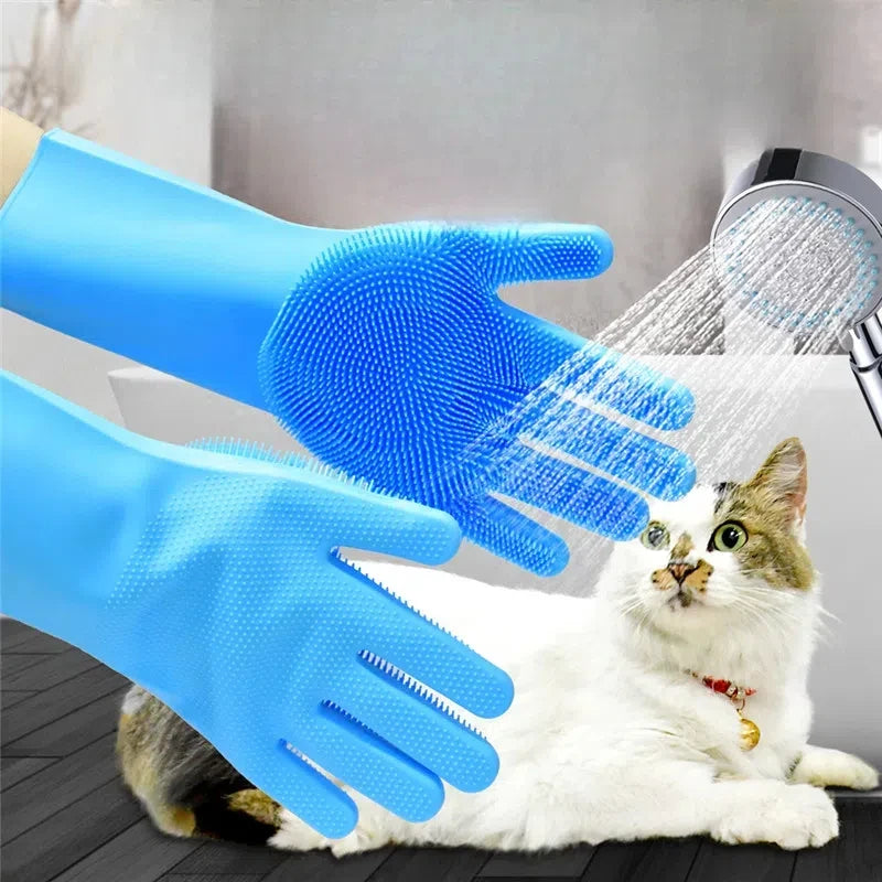 Silicone Cat Bathing Glove