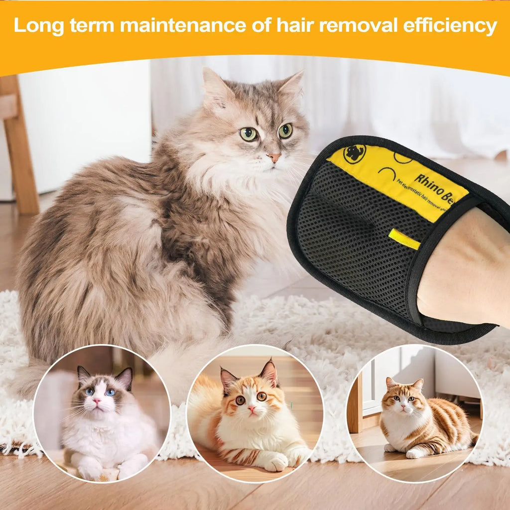2pcs Cat Grooming Gloves Pet Hair Remover