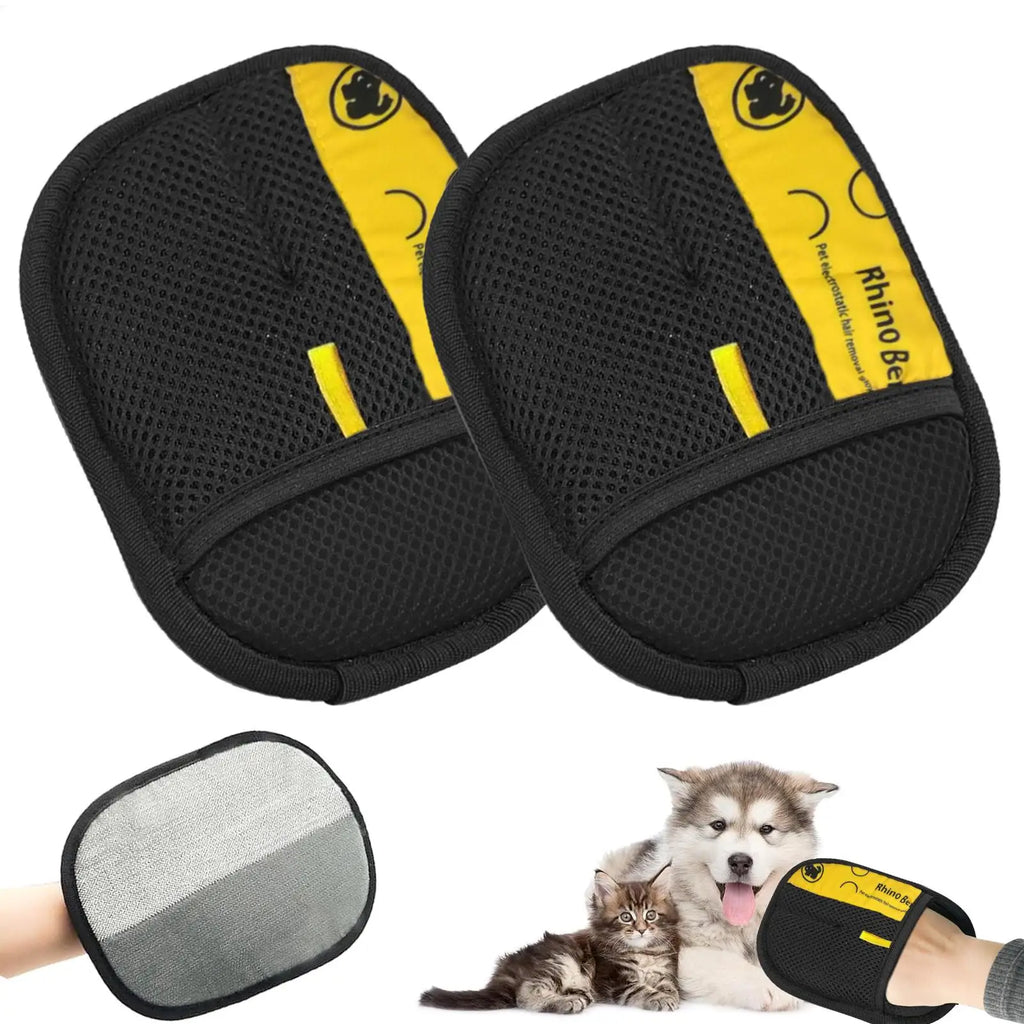2pcs Cat Grooming Gloves Pet Hair Remover