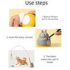 Cat Feather Fishing Toy (Steel Wire Pole)