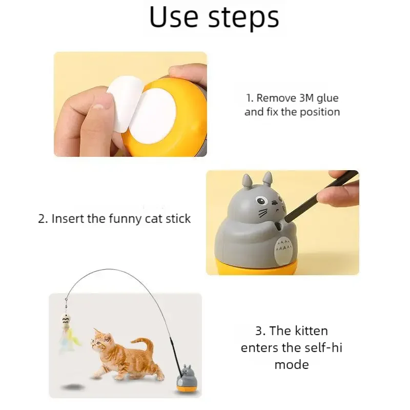 Cat Feather Fishing Toy (Steel Wire Pole)